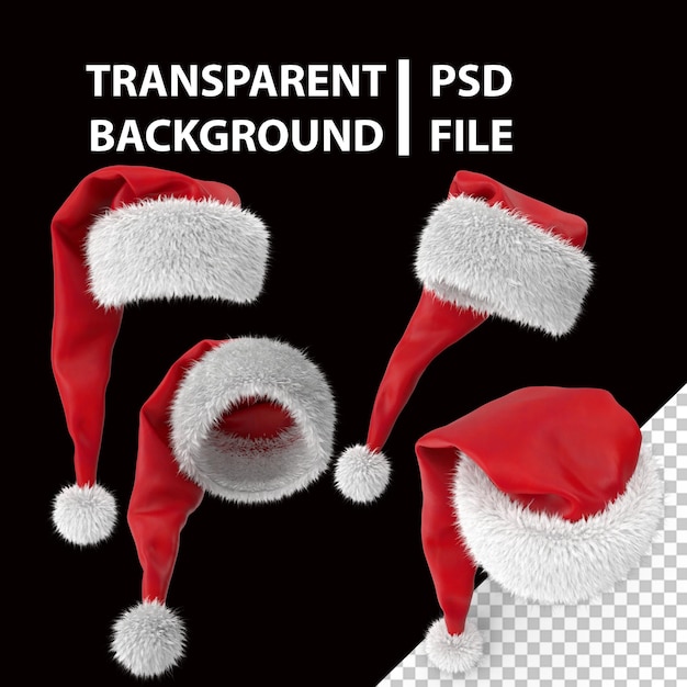 PSD chapeau de noël png