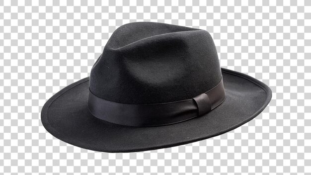 PSD chapeau noir isolé sur fond transparent