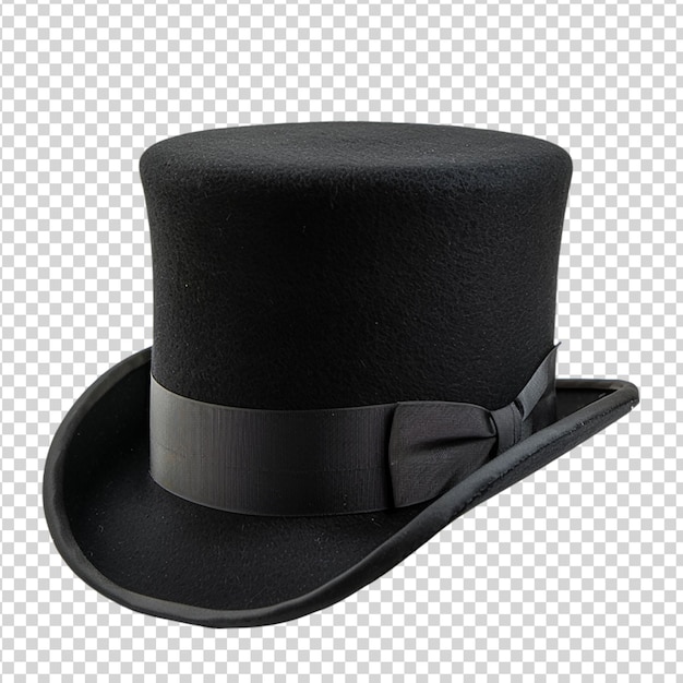 PSD chapeau noir isolé sur fond transparent