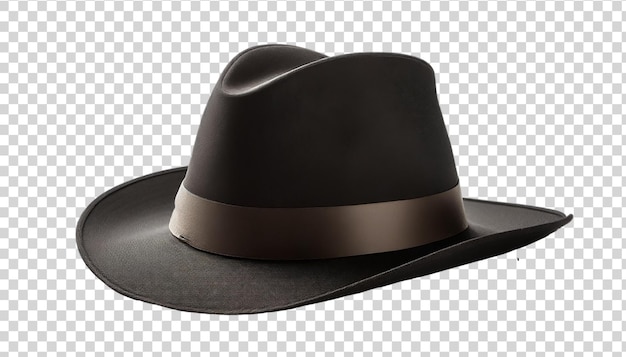 PSD chapeau noir isolé sur fond transparent