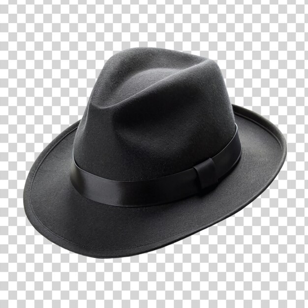 PSD chapeau noir isolé sur fond transparent