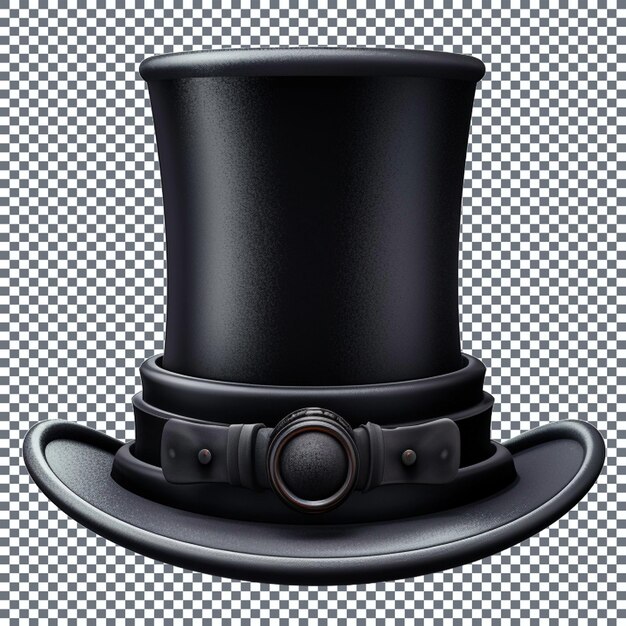 PSD chapeau noir isolé sur fond transparent