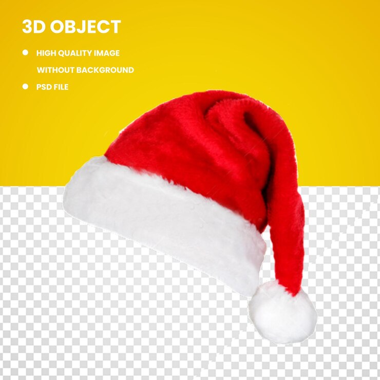 PSD chapeau de père noël couché