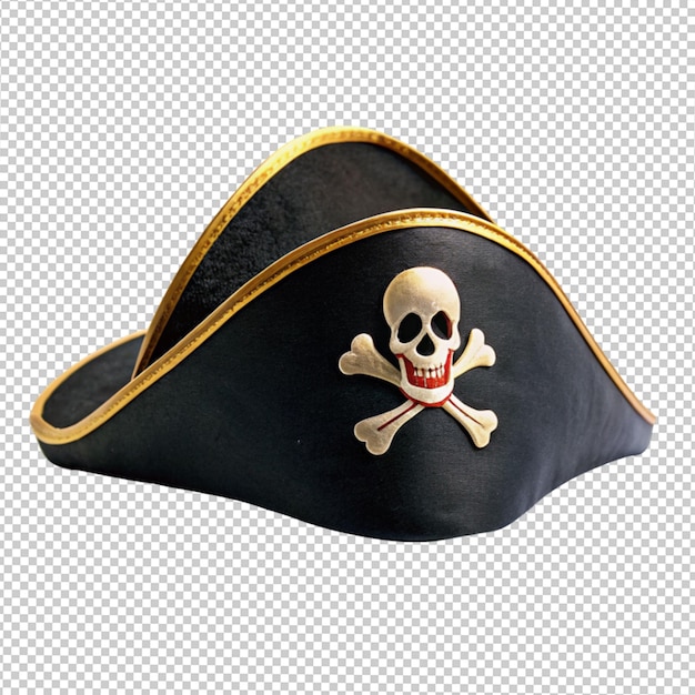 PSD chapeau de pirate sur fond transparent