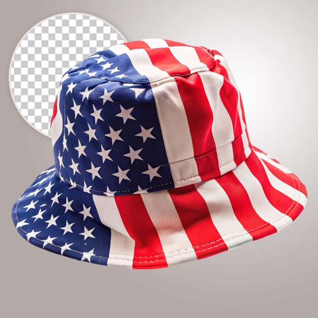 PSD un chapeau pour le 4 juillet avec le drapeau des états-unis.