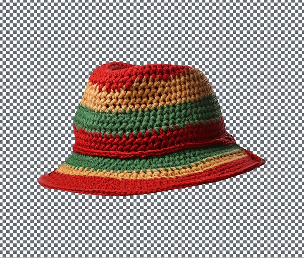 PSD chapeau rasta d'hiver isolé sur un fond transparent