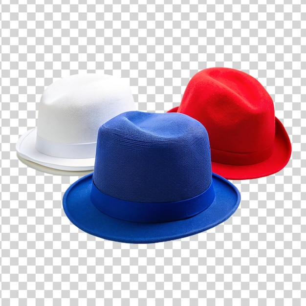 PSD chapeau rouge et blanc isolé sur un fond transparent