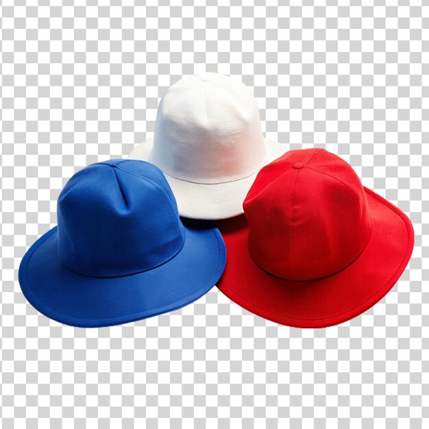 PSD chapeau rouge et blanc isolé sur un fond transparent