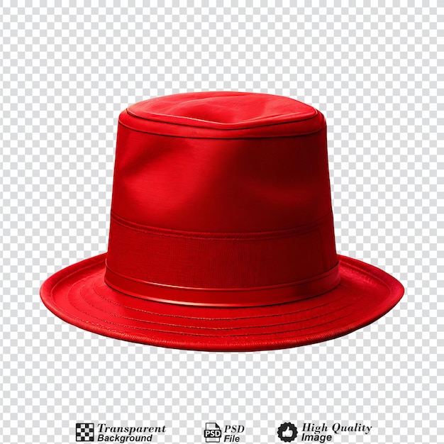 PSD chapeau à seau rouge isolé sur fond transparent