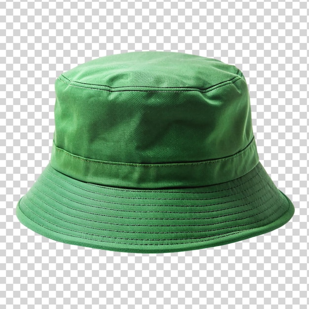 PSD chapeau à seau vert isolé sur fond transparent