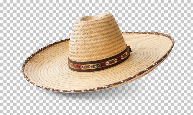 Chapeau sombrero isolé sur fond blanc transparent o png