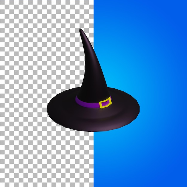 PSD chapeau de sorcière halloween rendu 3d