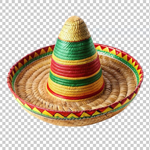 PSD chapéu de cinc mayo sombrero em fundo transparente