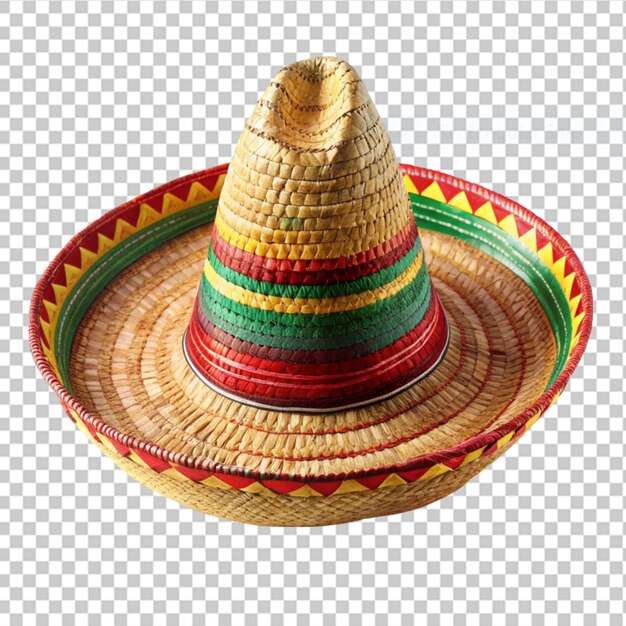 PSD chapéu de cinc mayo sombrero em fundo transparente