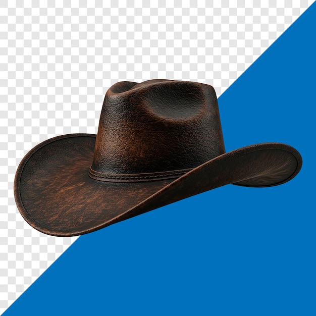 Chapéu de cowboy de couro castanho