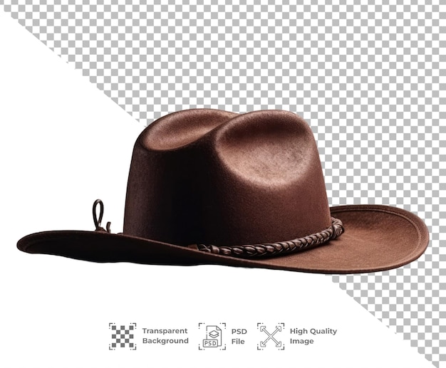 Chapéu de cowboy psd isolado em fundo transparente