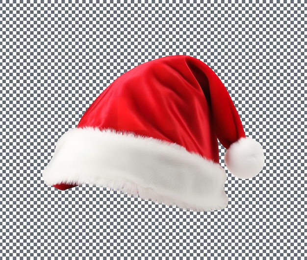 Chapéu de Papai Noel isolado em fundo transparente