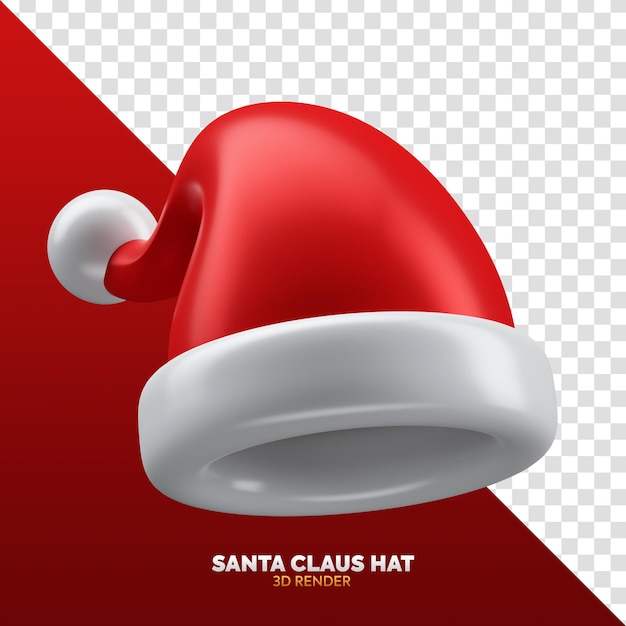 Chapéu de Papai Noel renderização 3D