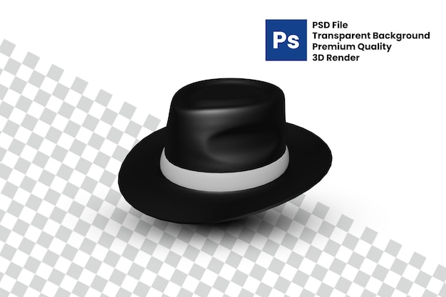 PSD chapéu fedora modelo 3d