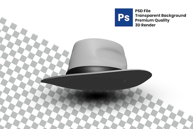 PSD chapéu fedora modelo 3d