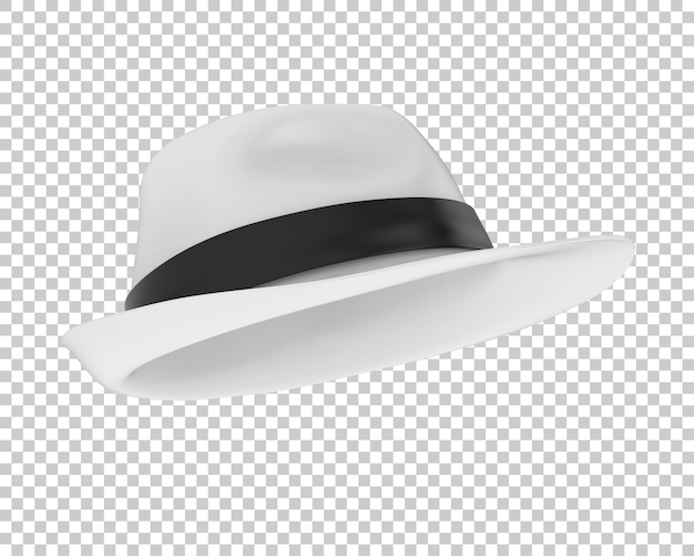 Chapéu na ilustração de renderização 3d de fundo transparente