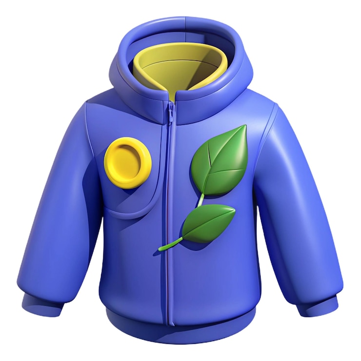 PSD una chaqueta azul con una capucha que dice quot capucha quot
