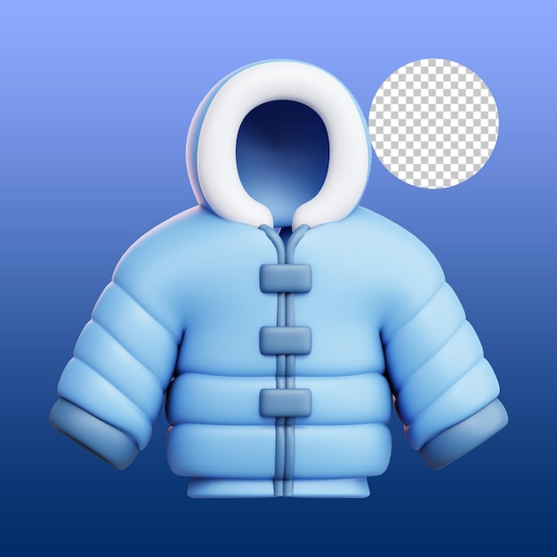 PSD chaqueta de invierno ilustración 3d