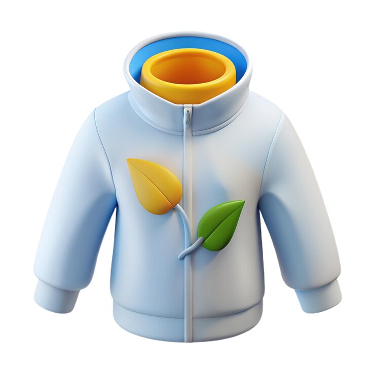 PSD una chaqueta de plástico azul y blanca con una chaqueta que dice "la chaqueta"