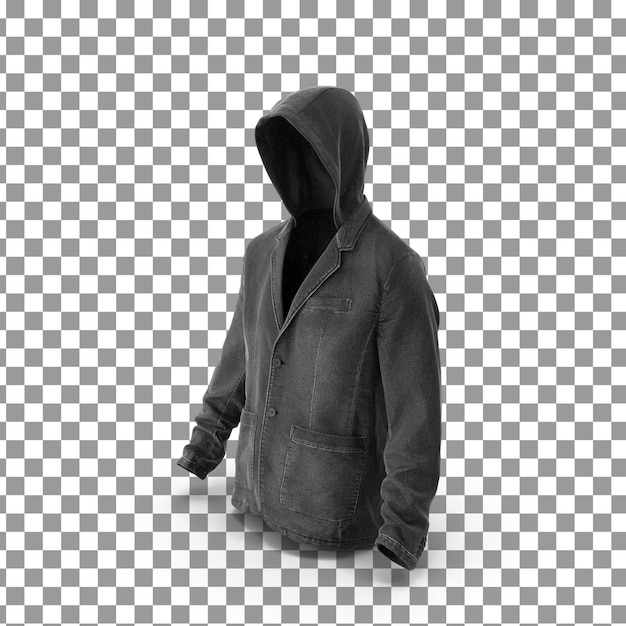 Chaqueta PSD 3D sobre fondo aislado y transparente