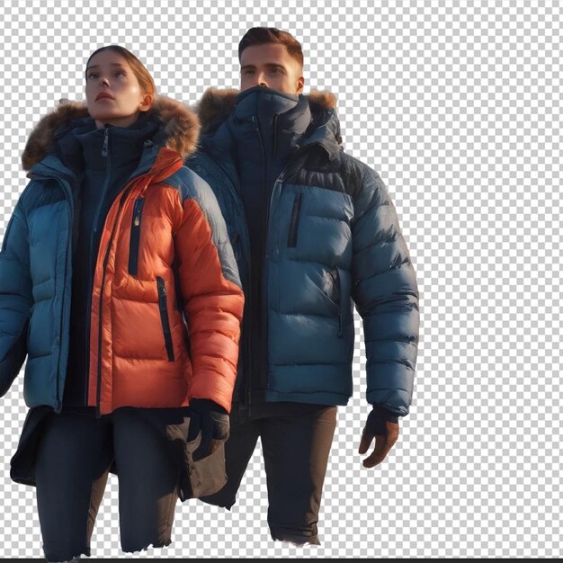 PSD chaquetas y zapatos de invierno con ilustración en 3d