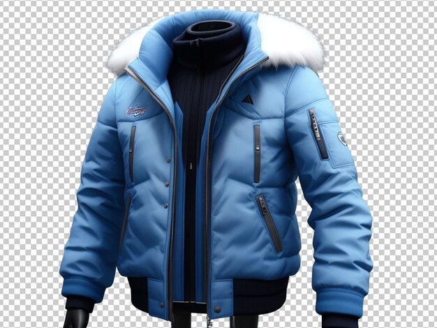 PSD chaquetas y zapatos de invierno con ilustración en 3d