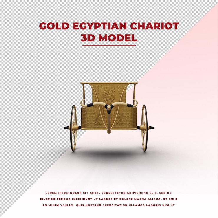 PSD char égyptien d'or
