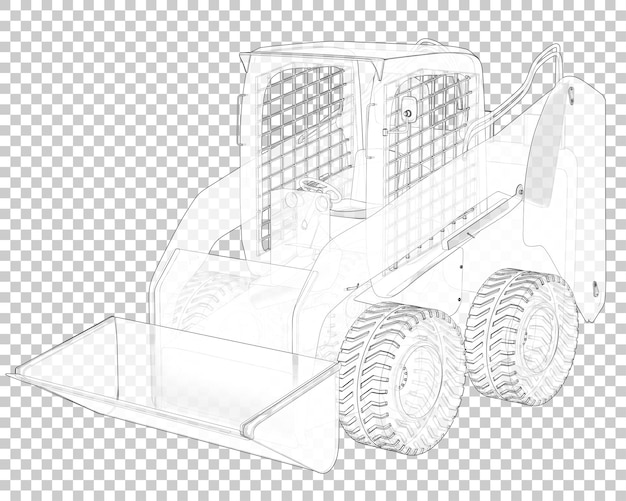 Chargeur à Direction à Glissement Sur Fond Transparent Illustration De Rendu 3d