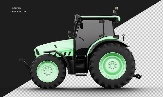 Chargeur Skidsteer en métal vert mat réaliste isolé de la vue latérale gauche