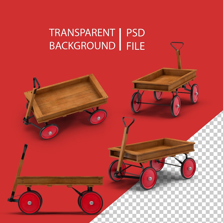 PSD chariot d'enfant png