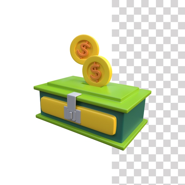 Charity-box 3d-symbol