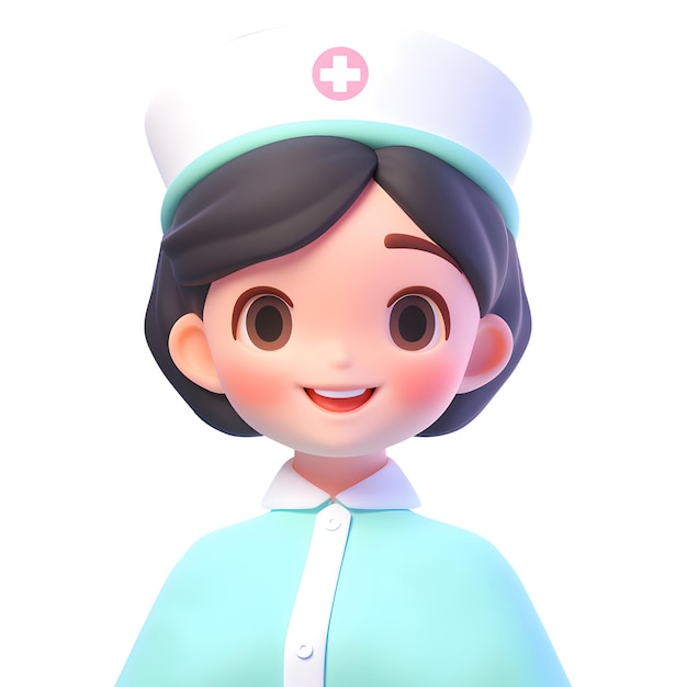 Charmanter weiblicher doktor-avatar mit 3d-design und generativer ki