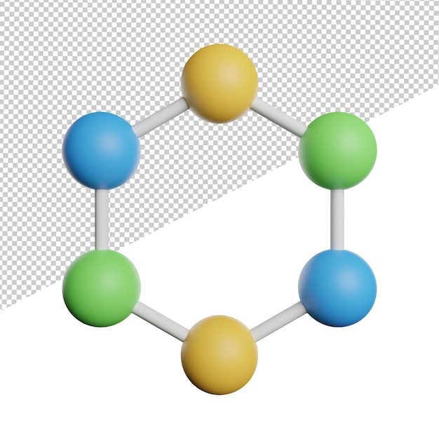 Chart Connection Analytics Vorderansicht 3D-Darstellung auf transparentem Hintergrund