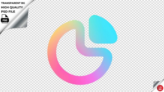 PSD chartpiealt ícone vetorial arco-íris colorido psd transparente