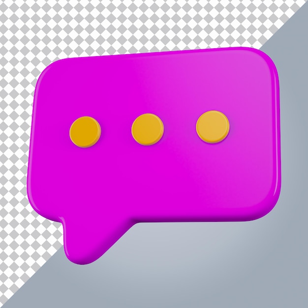 Chat, 3d, icono