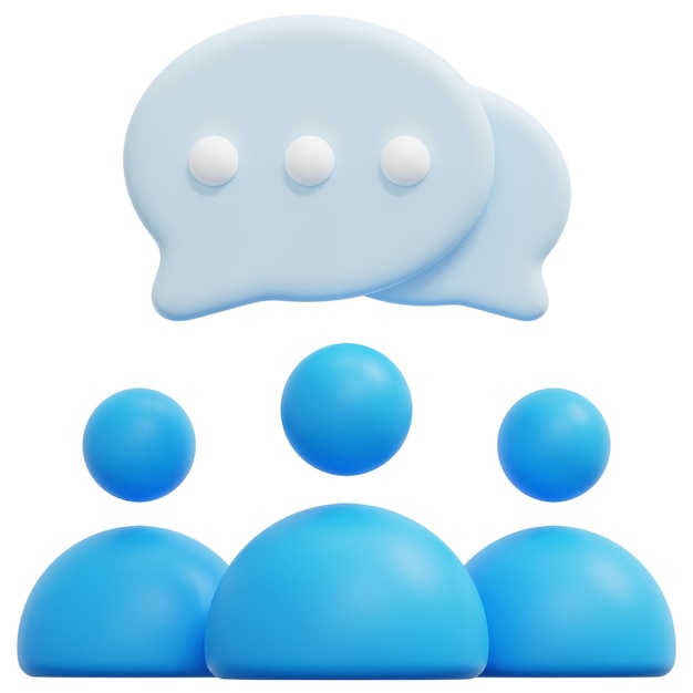 PSD chat 3d-render-symbol-illustration