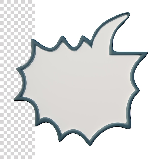 Chat-Blase 3D-Symbol