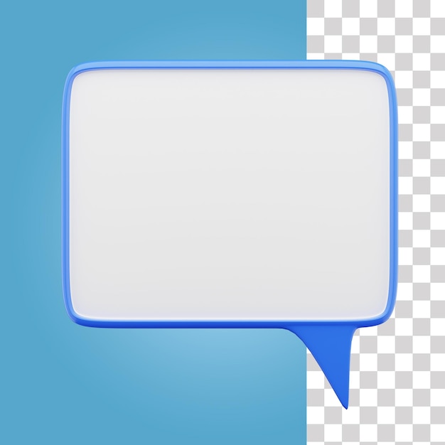 Chat-Blase 3D-Symbol
