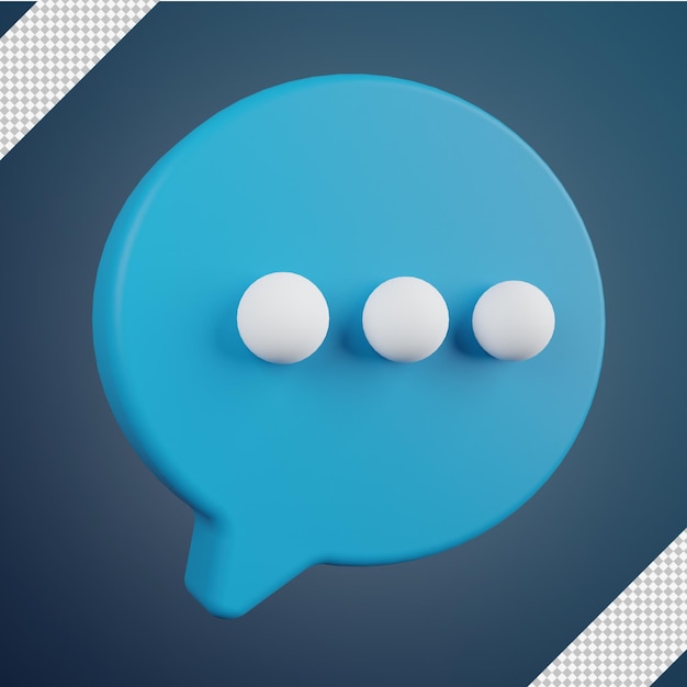 Chat Bulle 3d Illustration