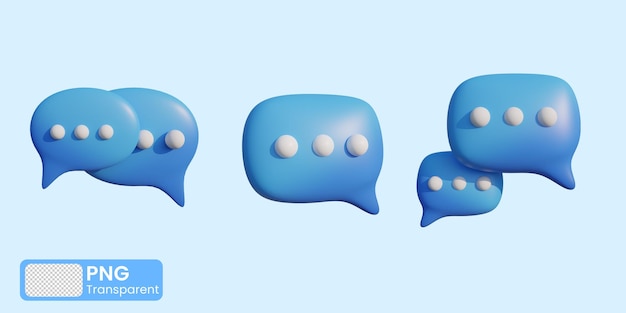 Chat de burbujas de discurso Ilustración 3D