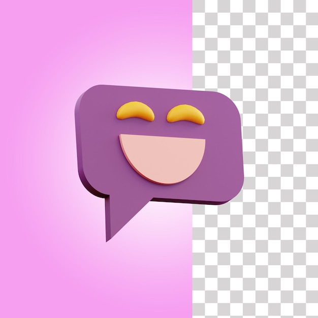 Chat-emoji 3d-illustration