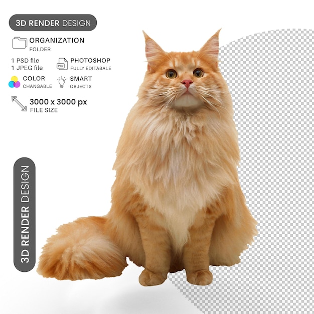 Un chat d'intérieur plein de poils