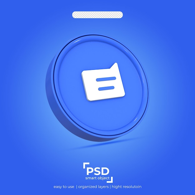 Chat isoliert Symbol 3d gerendert