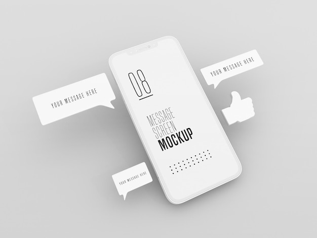 Chat messaging conversation auf handy mockup