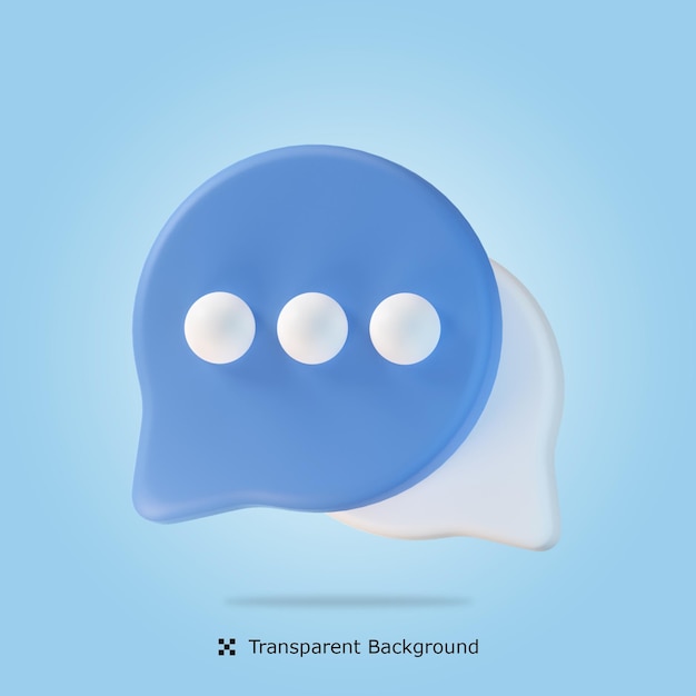 Chat Speech Bubble 3d icono ilustración